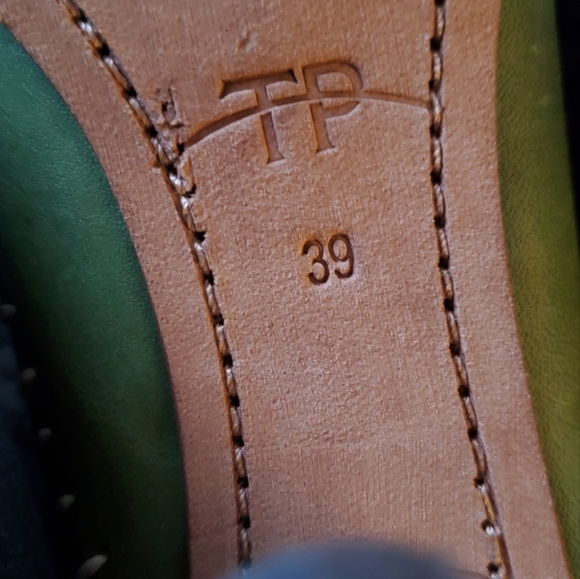 Terra Plana Artisan Design Handcrafted Green Leather Lace Up Heels Size 39/8 - Picture 7 of 7